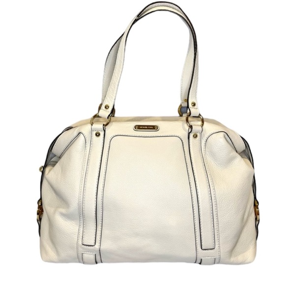 NWT Michael Kors Fulton Vanilla Leather Large Satchel - Picture 5 of 15